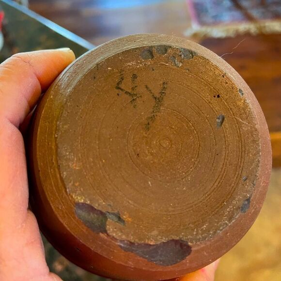 Antique Bizen Ware Vase WWII Japan - Picture 8 of 9